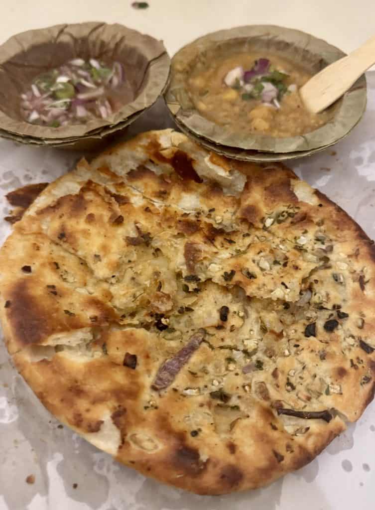 Tandoori kulcha and chole at Pahalwan Amritsar