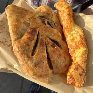 Cheesy garlic twists and savoury bakery snacks from Gordon St Bakery Footscray