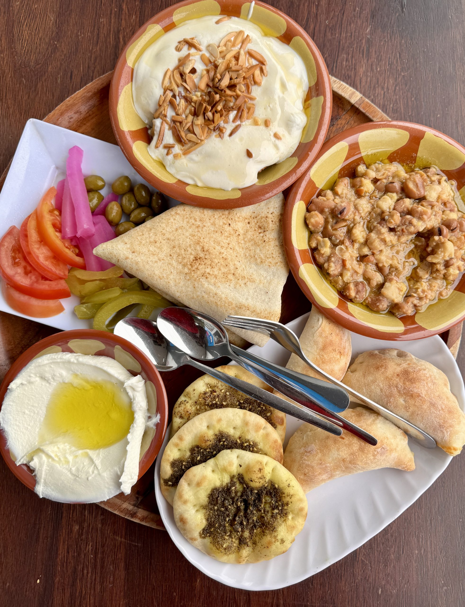 Vegetarian Middle Eastern platter at Al Alamy Coburg