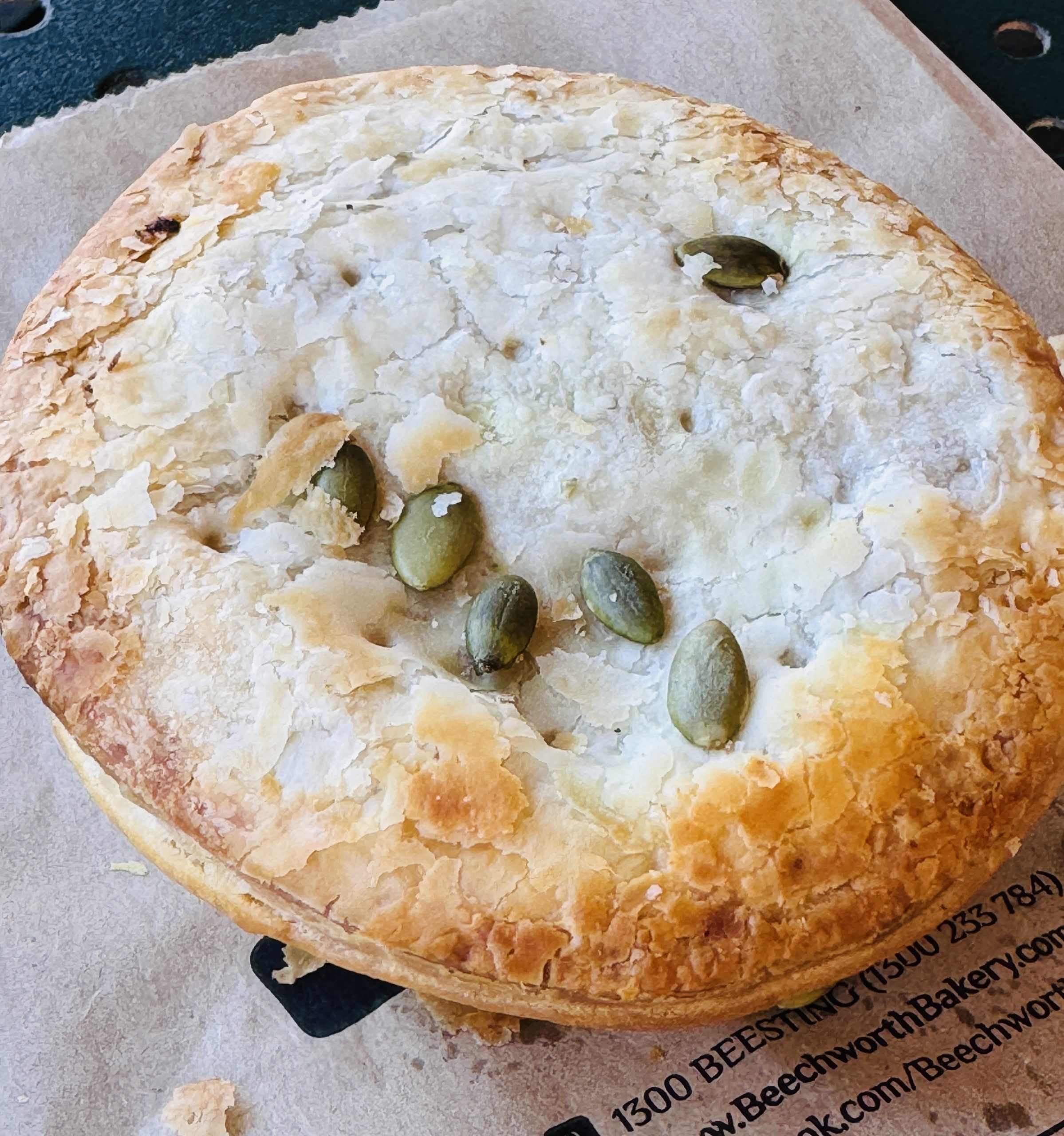 Caulicalli Pie at Beechworth Bakery