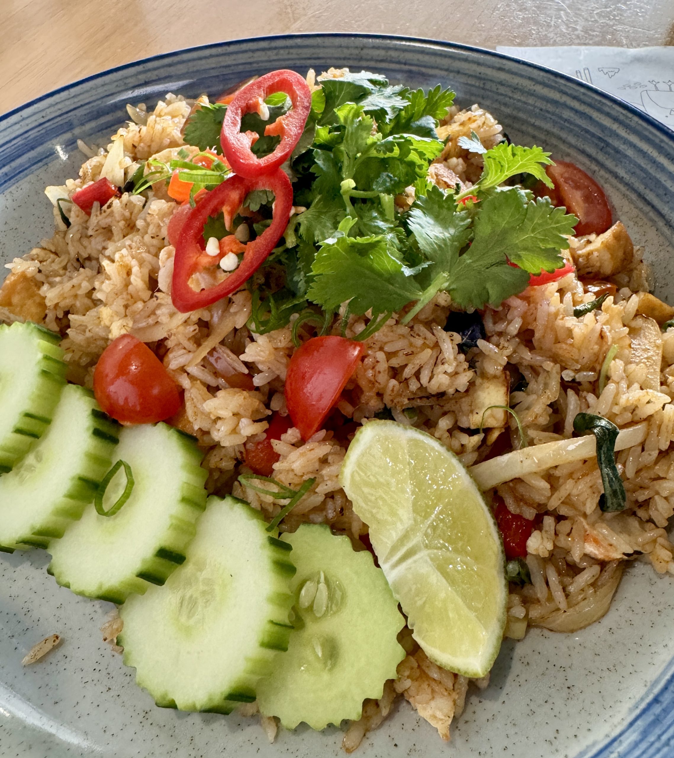 Vegetarian Vietnamese fried rice with tofu at Brother Bon Northcote