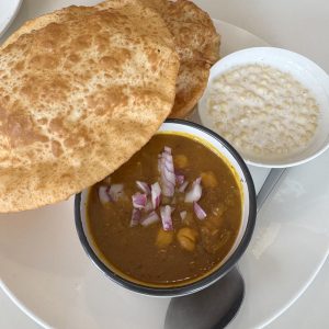 Chole bhature at Nagra Sweets on High Street in Melton