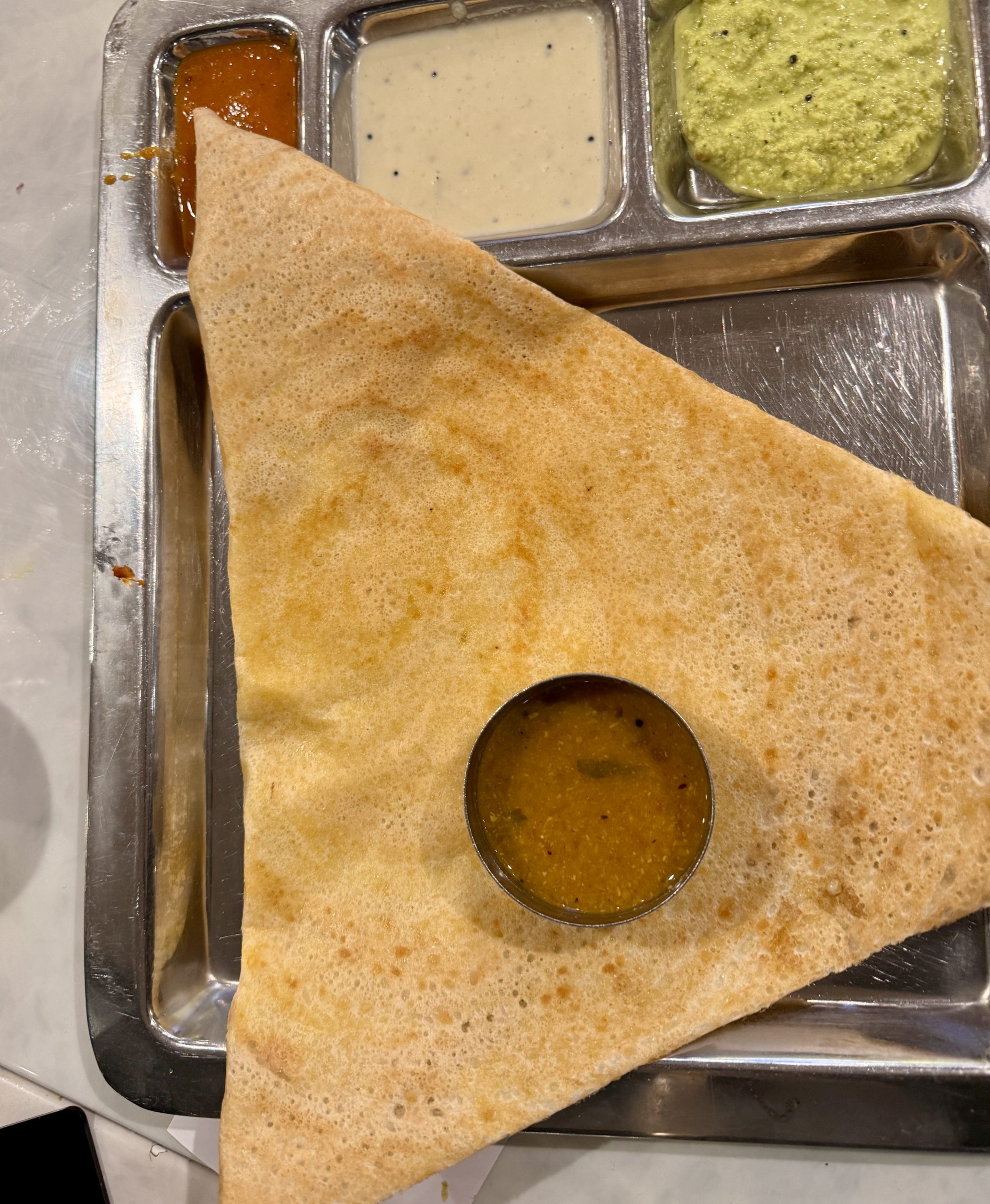 Folded dosa at Saravanaa Bhavan Wantirna